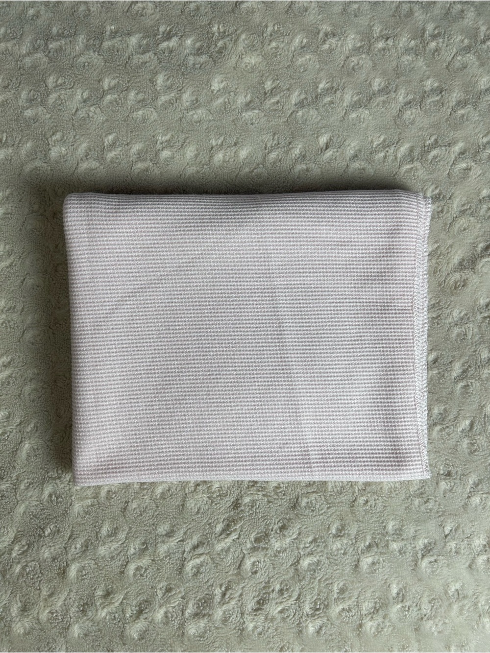 Toby Pink Thermal Baby Blanket Waffle Weave Thin Lovey
